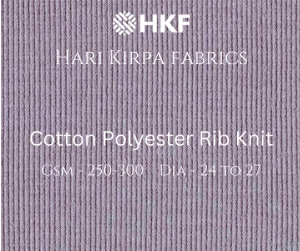 Cotton Polyester Rib Knit Fabric