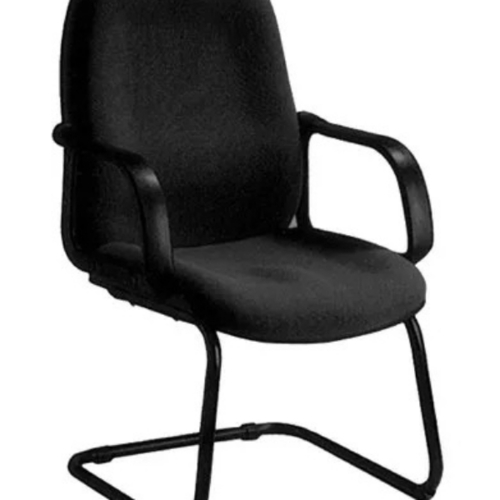 Low Back Study Chair - Steel Frame, Polyester Seat, Black | Antique Appearance, ABS Plastic Handle, 80kg Load Capacity