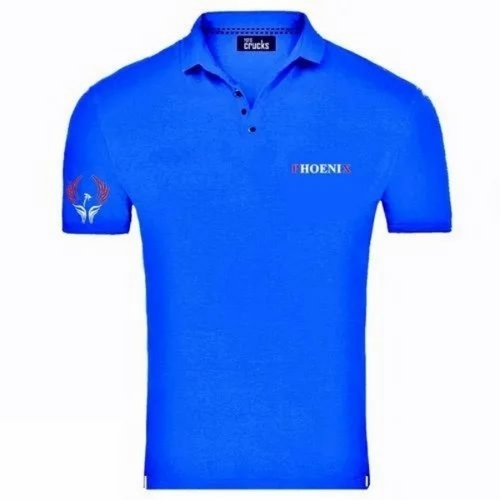 Mens Blue Cotton T Shirt