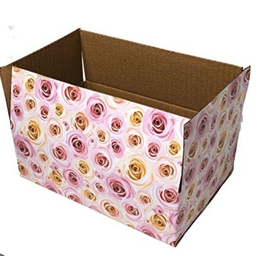 Floral Patterned Corrugated Box