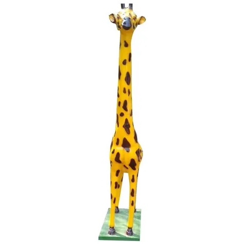 Giraffe Frp Animal Statue - Color: Yellow And Brown