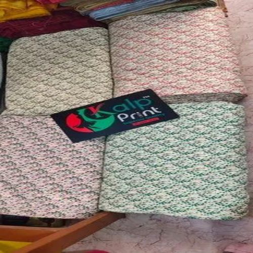 Pc Cotton Printed Fabric - 100% Cotton, Lightweight, Multicolor | Washable, Apparel Use, Summer & Winter