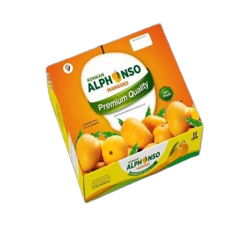 Printed Rectangular Corrugated Boxes For Mango