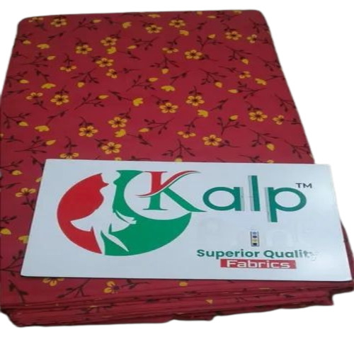 Red Cotton Printed Fabric