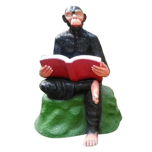 Sitting Monkey FRP Statue