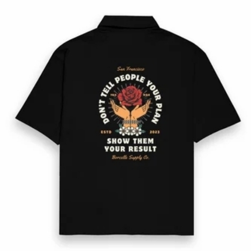 Black Printed Mens T Shirt