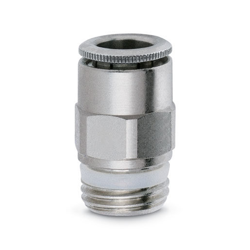 S6510 Camozzi Push In Metal Fittings With Plug - Coating Type: Nickel Plated