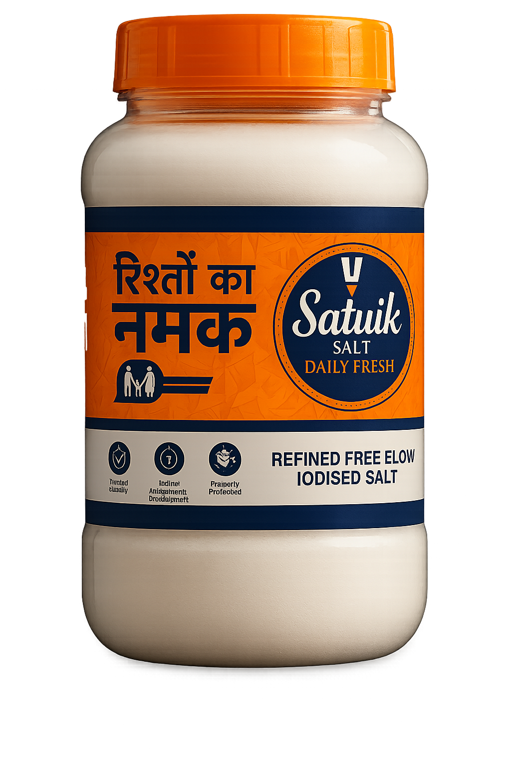 Satvik Free Flow Iodized Salt - Additives: No