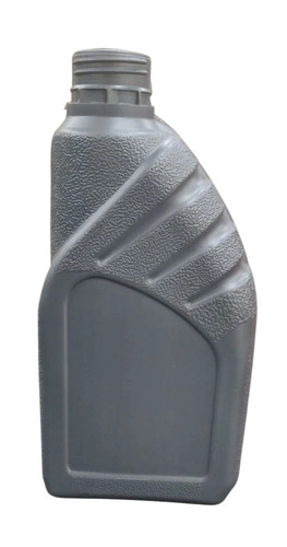 Gray Empty HDPE Plastic Lubricant Bottles - 1 Ltr, Screw Cap, Durable, Water Resistant