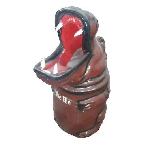 Hippo FRP Dustbin - 50 Litre Brown, 4 Feet Height | Leak-Proof, Weather-Resistant, Animal-Shaped Design