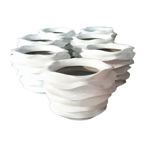 White FRP Planter