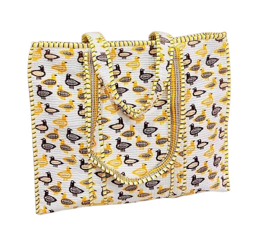 16"X16" Quilted Cotton Tote Bag