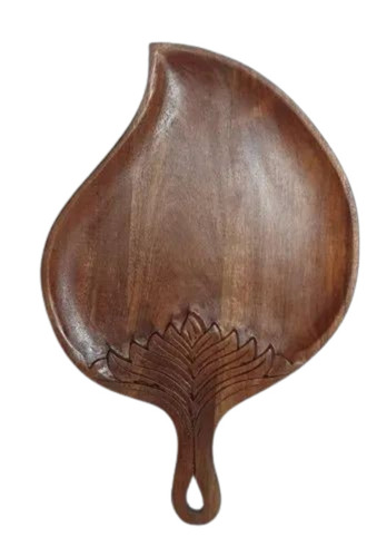 Leaf Shape Wooden Serving Tray