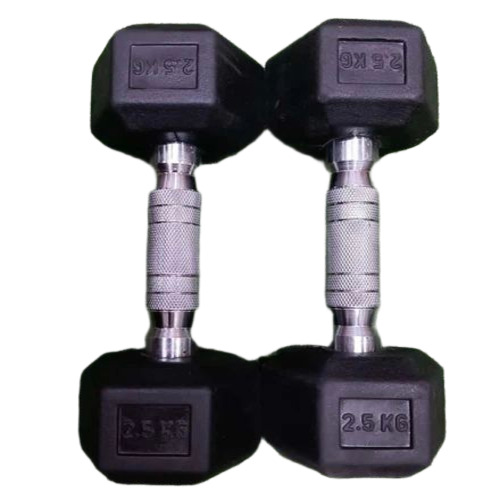 Rubber Coated Hex Dumbbells