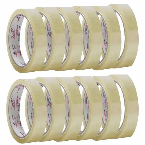 1 Inch Plain Self Adhesive Tapes - BOPP Plastic, 60m Length, Single Side Adhesive, Pressure Sensitive, Fine Finished, Durable