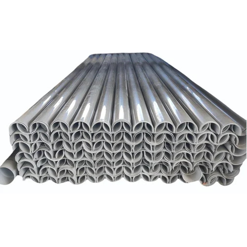7 Inch PVC Rainwater Half Round Pipe - PVC, 6 Meter, Gray, Plain End | Durable, Non Recyclable, New Peregrine