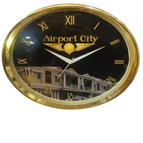 Golden Frame Round Wall Clock