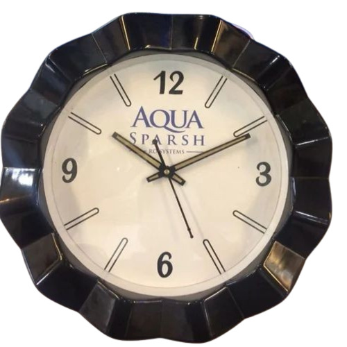 Modern Promotional Wall Clock - Plastic Round Acrylic Brown, Quartz Analog, Durable Wall Mount