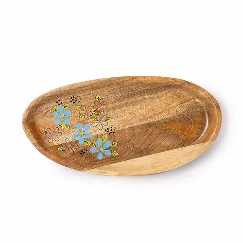 Oval Snacks Wooden Tray
