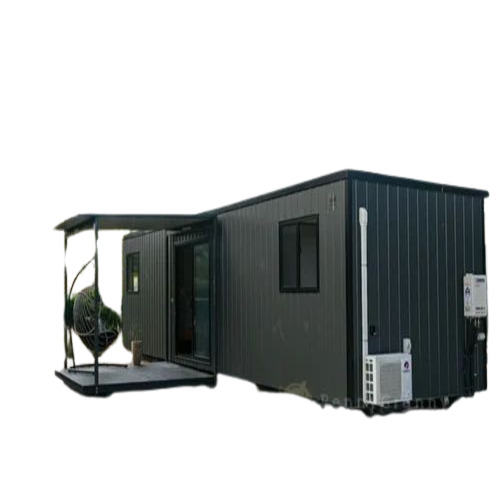 Black Prefabricated Accommodations Portable Cabin