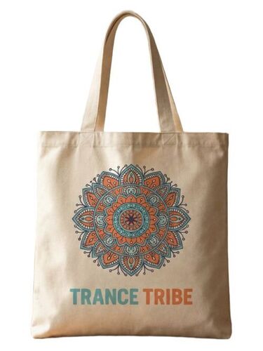 Cotton Tote Bag With Mandala Art Printed One Side Shoulder Bag
