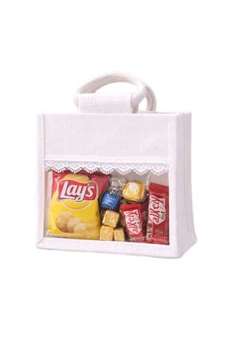 White Jute With Transparent Pvc Sheet