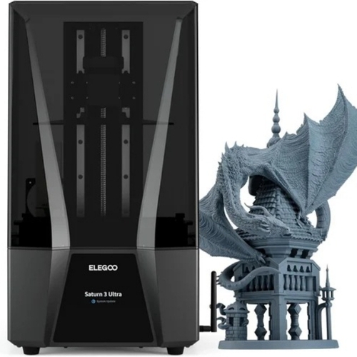 ELEGOO Saturn 3 UItra MSLA Resin 3D Printer with12K Monochrome LCD, 8.62x4.84x10.24 Inch