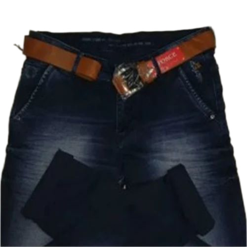 Mens Slim Fit Jeans - Denim, Blue, Plain Pattern | Anti-Shrink, Breathable, Quick Dry, No Fade, Regular Fit