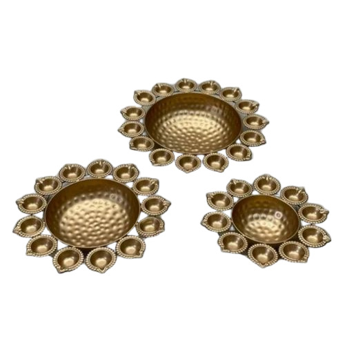 Metal Urli Golden Decorative Diya