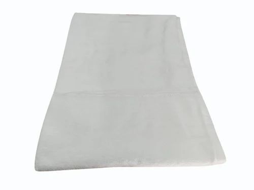 Cotton White Plain Bath Towel
