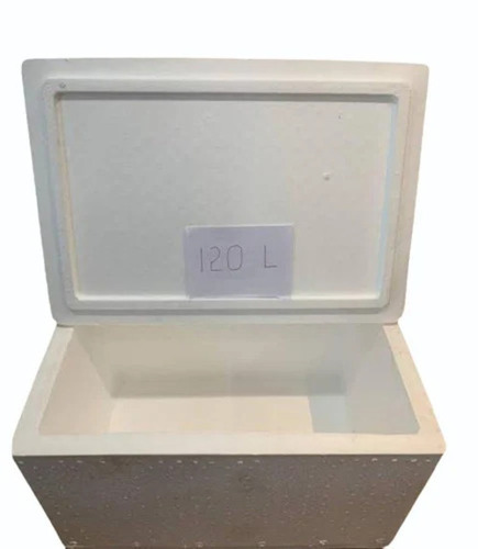 120 Litre Thermocol Ice Box - Normal EPS, Rectangular, White, 25 mm Thick | Eco Friendly, Water Resistant, Standard Size
