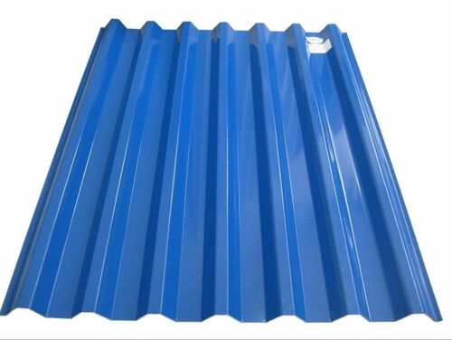 Jsw Color Coated Profile Sheet - Galvanized Iron Standard Size Blue | Durable, Rust Proof Roofing Sheet