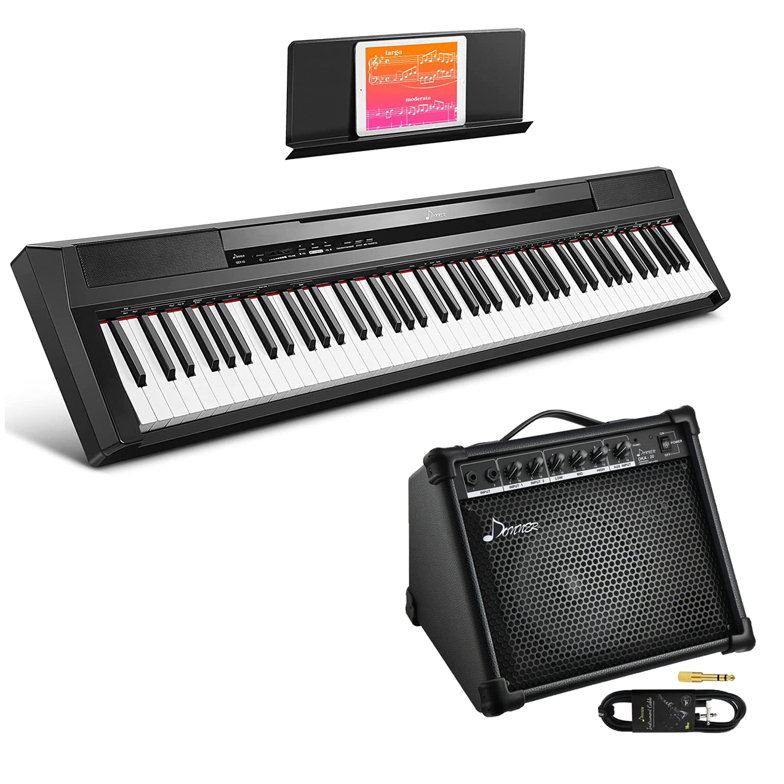 Donner Dep-10 Beginner 88 Key Digital Keyboard - Material: Abs