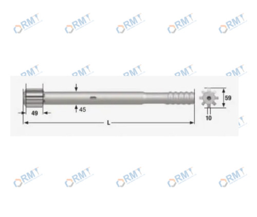 Industrial Shank Adaptor For Mining Operations - Color: Black