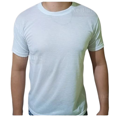 Men White Plain T Shirt