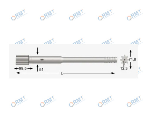 Mining Shank Adaptor - Color: Black