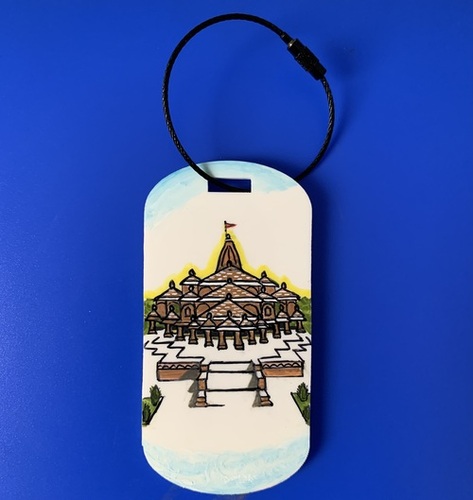 RAM MANDIR AYODHYA LUGGAGE TAG 