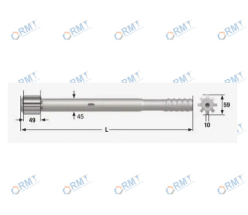 Shank Adaptor For Mining - Color: Black