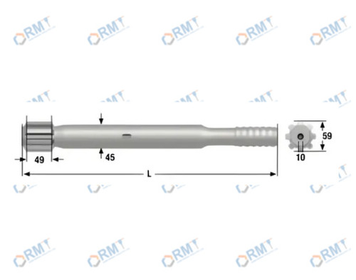 Shanks Adaptor For Mining Operation - Color: Black