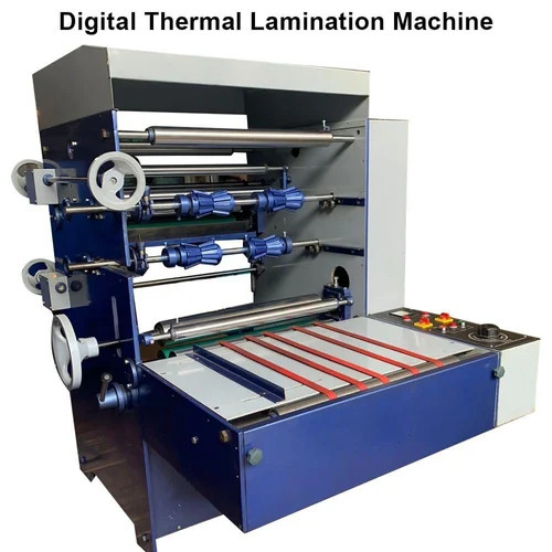 36 Inch Automatic Paper Lamination Machine - Mild Steel, Blue, Thermal Lamination, 36 Inch, 4 Rollers | High Efficiency, Lower Energy Consumption, Electric Drive