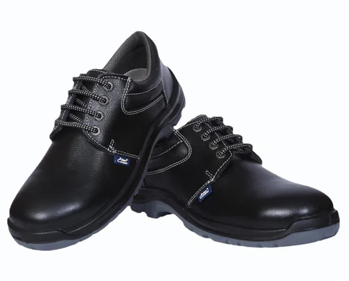 Allen Cooper Black Safety Shoes