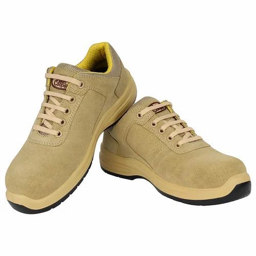 Allen Cooper Laces Safety Shoes - Leather Upper, PU Sole, Various Sizes | Water, Oil, Chemical Resistant, Anti-Static, Lace-Up