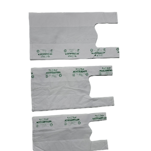 Biodegradable Bag - Plastic, White, Open Top | Eco Friendly, Biodegradable, Compostable, Durable, Reusable, Tear Resistant
