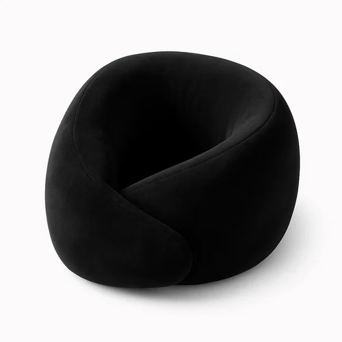 Black Color Plain Neck Pillow