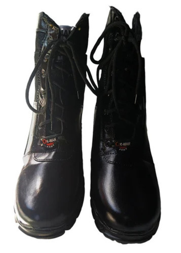 Black High Ankle Army Safety Boots