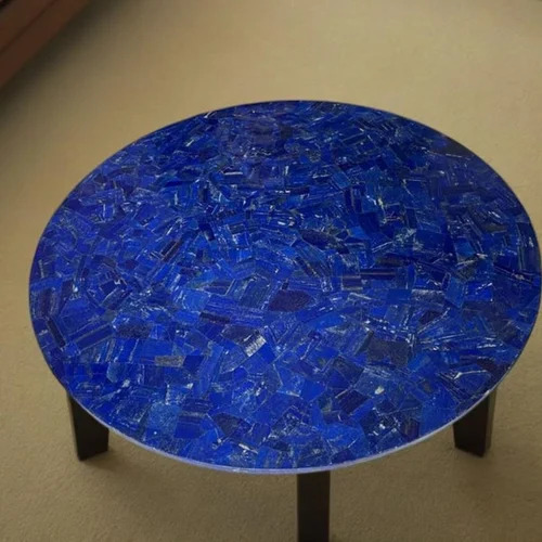 Blue Round Lapis Lazuli Table