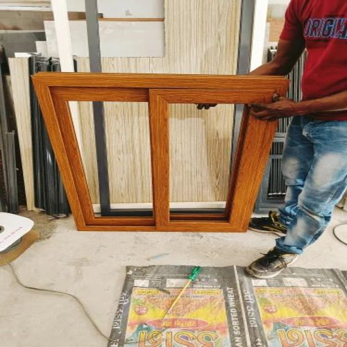 Brown Domal Aluminum Sliding Window