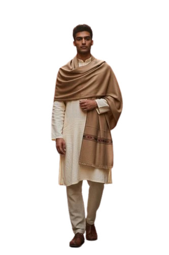 Brown Men Woolen Pashmina Shawl