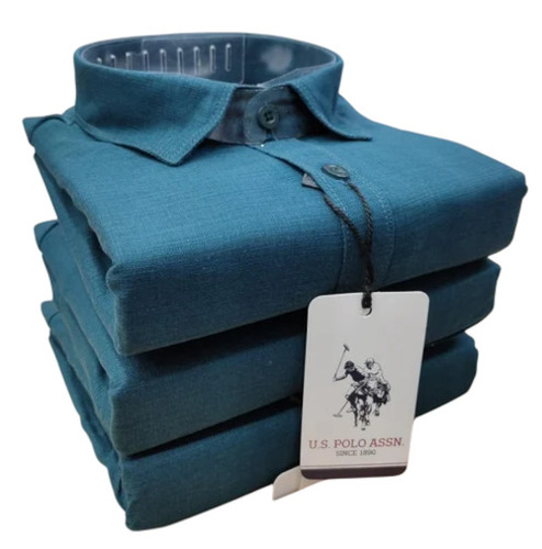 Full Slevees Mens Linen Shirts - Collar Style: Spread
