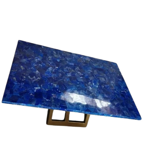 Handcrafted Blue Rectangle Lapis Lazuli Random Table Designed